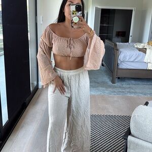 Style Rack Blush Polka Dot Top